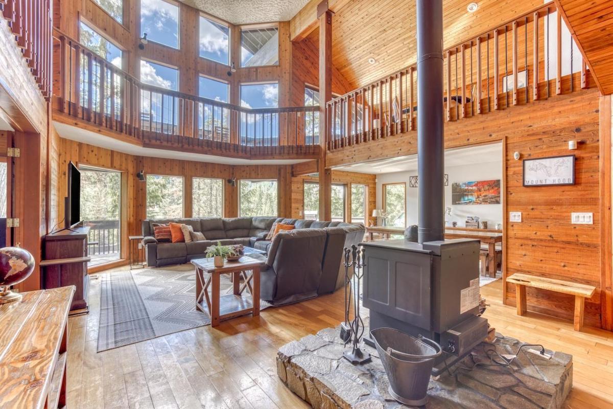 Great Blue Lodge - Spacious Ski Lodge, Hot Tub, Sauna, Game Room & More Government Camp Dış mekan fotoğraf